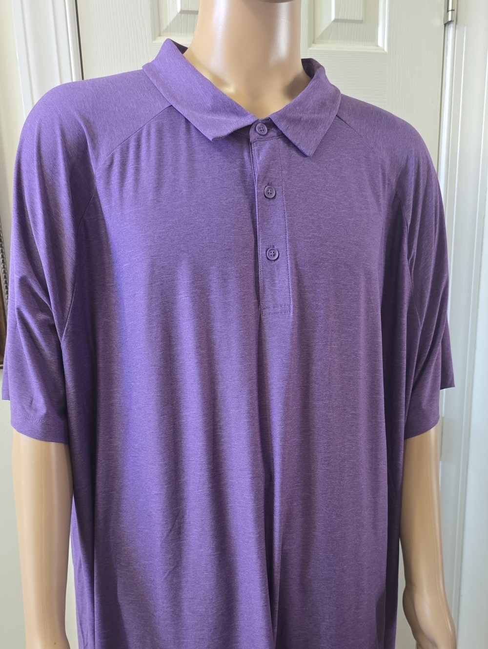 XERSION BRAND MEN'S BIG & TALL PURPLE SHORT SLEEVES PULLOVER POLO SHIRT SIZE 4XL